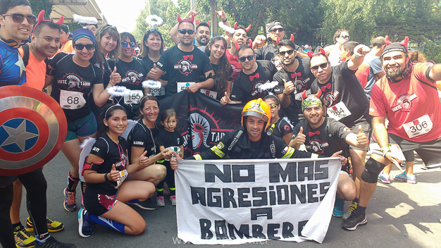 No más agresiones a Bomberos: La consigna que sorprendió a participantes de corrida en Pudahuel
