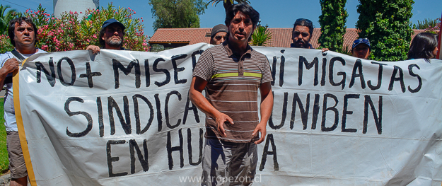Trabajadores de empresa Luniben–Topfrio S.A. plan tenado su molestia ante el alcalde por su molestia que carabineros disponga de tantos recursos en medios y personal en una huelga legal en desmedro de la seguridad de la población.