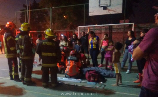 Bombero llegó al lugar para prestar primeros auxilios