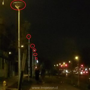 Luminarias apagadas entre Alberto Mermod y Mar Caribe