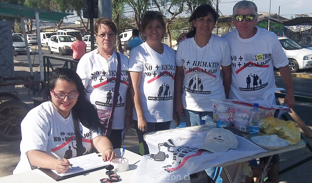Roxana Miranda: Ex candidata presidencial con equipo de trabajo en terreno