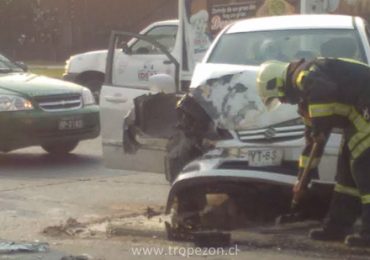 Accidente de tránsito deja dos heridos en Pudahuel