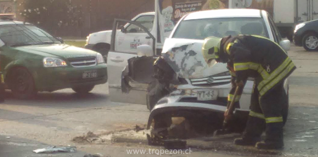 Accidente de tránsito deja dos heridos en Pudahuel