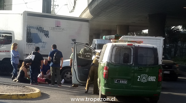 Choque de bicicleta con camioneta deja un herido en Pudahuel