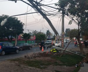 Así por la mañana amaneció el sector del accidente