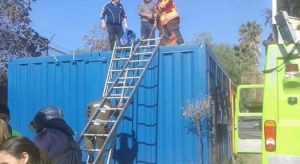Lugar en donde la menor trepó y quiso poner fin a su vida