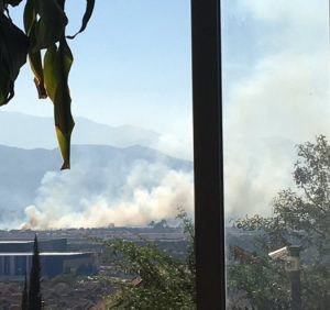 Incendio en el área de camping de la Laguna Caren (Foto So Prue)