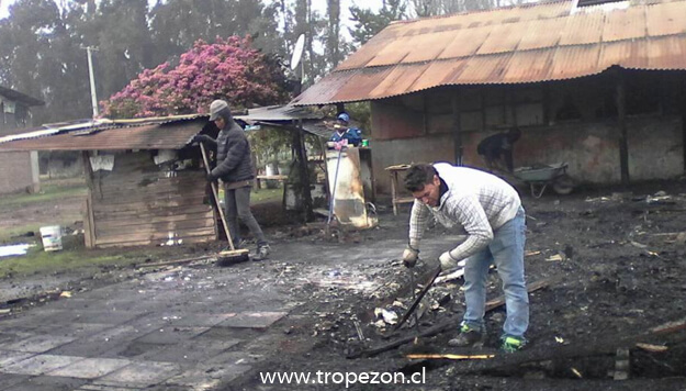 Incendio destruye casa en Pudahuel rural