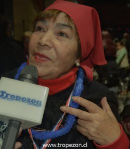 Gina García, presidenta del Club de adulto Mayor Llitulun Ayekantun