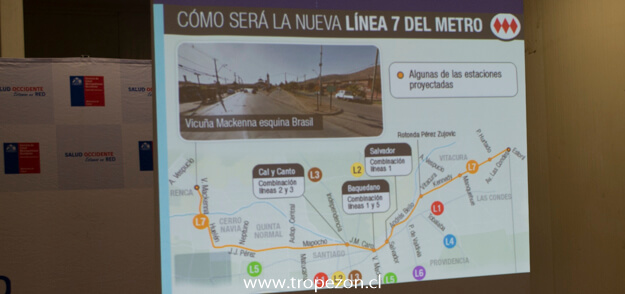 Línea siete del metro tren que pasara por Cerro Navia