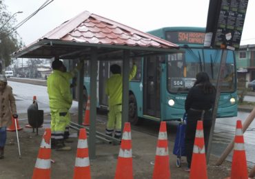 Una buena: Reponen paradero de Transantiago en J.J Pérez con Teniete Cruz