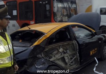 Accidente de tránsito en San Pablo con Teniente Cruz provoca atochamiento vehicular en Pudahuel
