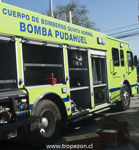 Llega a Pudahuel uno de los carros de Bomberos más modernos