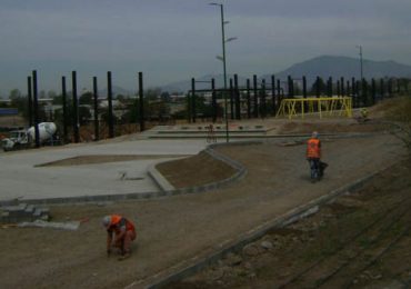 Avanzan los trabajos en parque Santiago Amengual de Pudahue