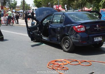 Choque entre un bus Transantiago y automóvil dejó un herido en Pudahuel