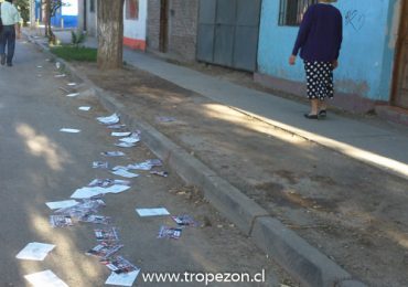 Panfleteo alusivos a candidato presidencial ha sido desminado en sectores cercanos lugares de votación en Cerro Navia