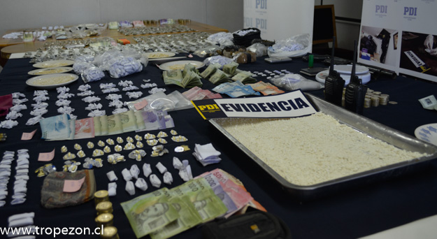 Once detenidos por la Policía de Investigaciones por tráfico de drogas en Pudahuel
