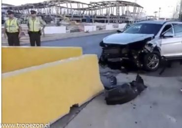 Gran congestión vehicular por choque en Pudahuel