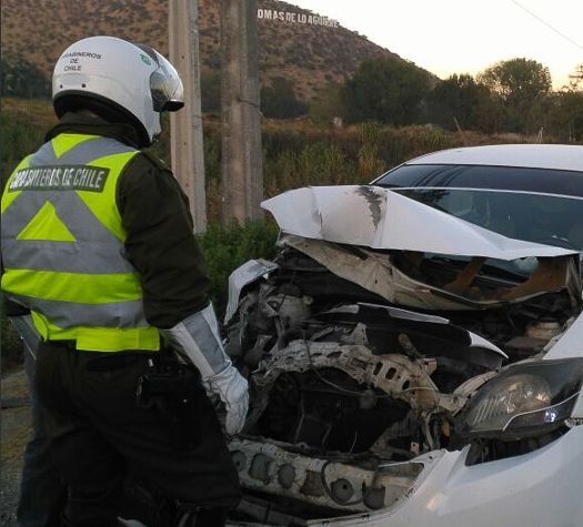Choque deja seis vehículos dañados y gran congestión en Ruta 68 de Pudahuel