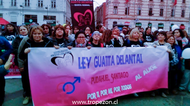 Para solicitar el acceso universal con garantías explícitas en salud, mujeres pudahuelinas marcharon en Valparaíso