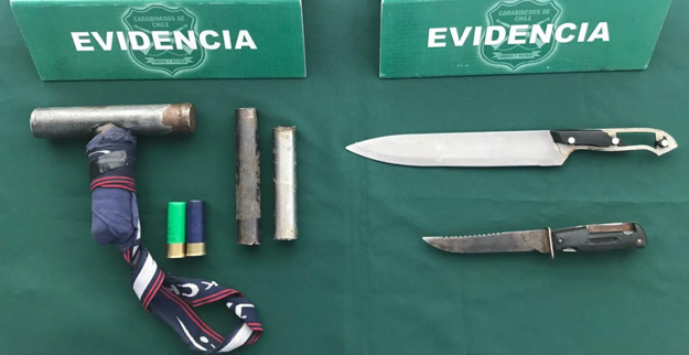 Sujeto es detenido por tenencia de armas de fuego prohibidas y violencia intrafamiliar en Pudahuel
