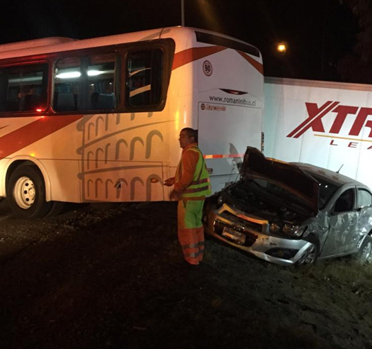 Alta Congestión vehicular en la ruta 68 por colisión múltiple en Pudahuel