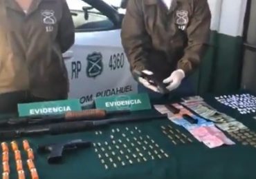 Carabineros de la 26 comisaria de Pudahuel detiene a tres sujetos e incauta armas de fuego y municiones