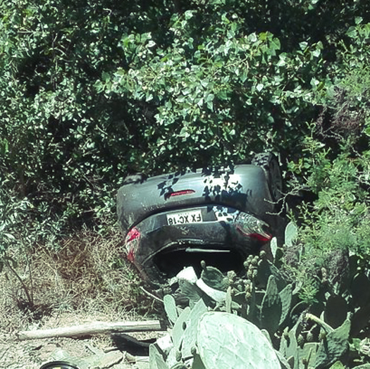 Árboles impidieron que automóvil cayera al río Mapocho en Pudahuel