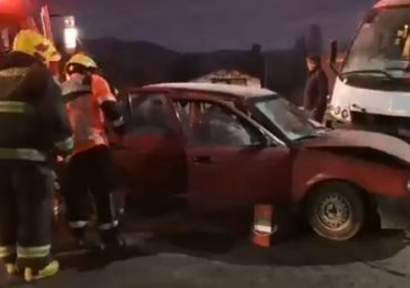 Dos personas heridas en accidente de tránsito en Pudahuel