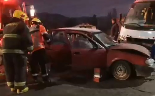 Dos personas heridas en accidente de tránsito en Pudahuel