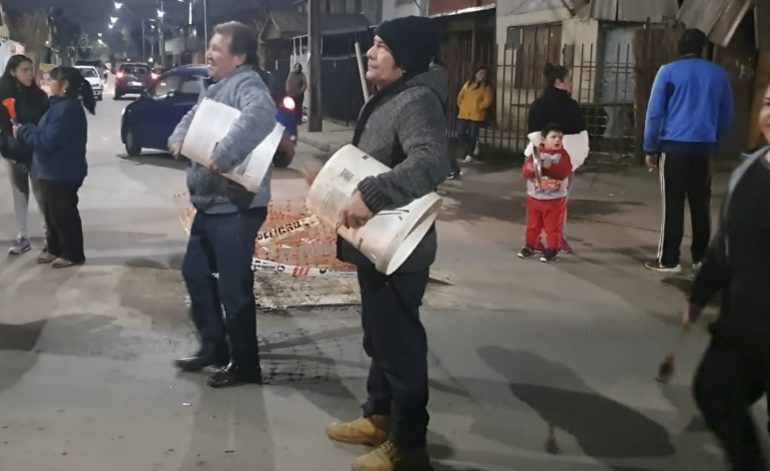 Bulliciosa manifestación de vecinos por mayor seguridad vial en Pudahuel sur