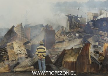 Incendio destruye viviendas y provoca la muerte de 15 caballos en Cerro Navia
