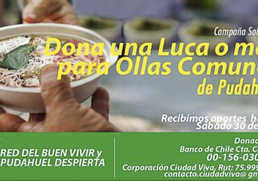 Agrupación “Pudahuel Despierta” invita a participar en la campaña “una luca o más para las Ollas comunes”