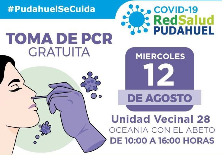 Mañana y el jueves: Red Salud Pudahuel realizará exámenes PCR sin costo