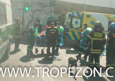 Choque en La Estrella con JJ. Pérez  deja dos personas heridas en Pudahuel