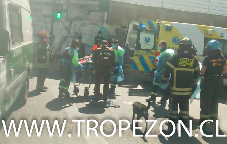 Choque en La Estrella con JJ. Pérez deja dos personas heridas en Pudahuel