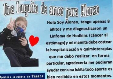 Comparte: "Una luquita para Alonso" busca costear caro tratamiento de niños de 8 años en Pudahuel