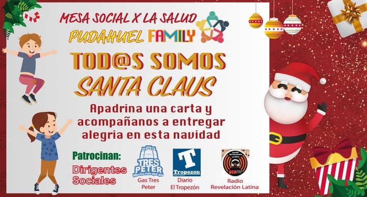 “Todos somos Santa Claus”: La campaña de la Mesa Social que pretende llevar alegría a cientos de personas en Pudahuel