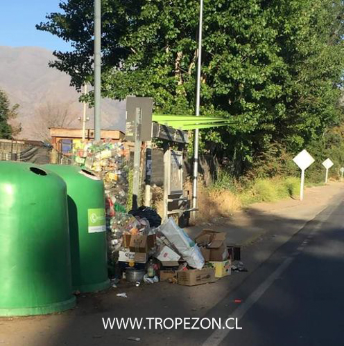 Indigno: Basural a un costado de paradero de buses inquieta a vecinos de Pudahuel rural