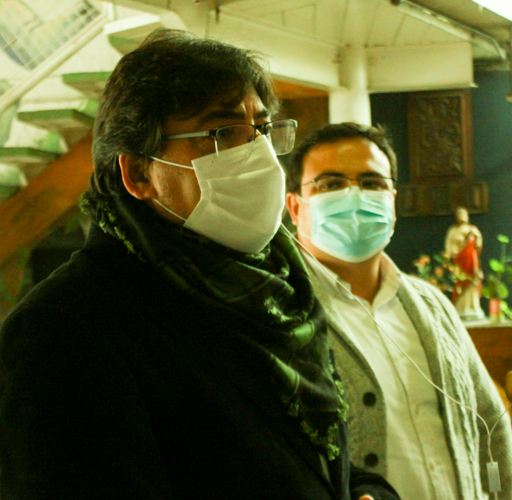 Daniel Jadue acompaña a Gonzalo Lizana en votación de Pudahuel
