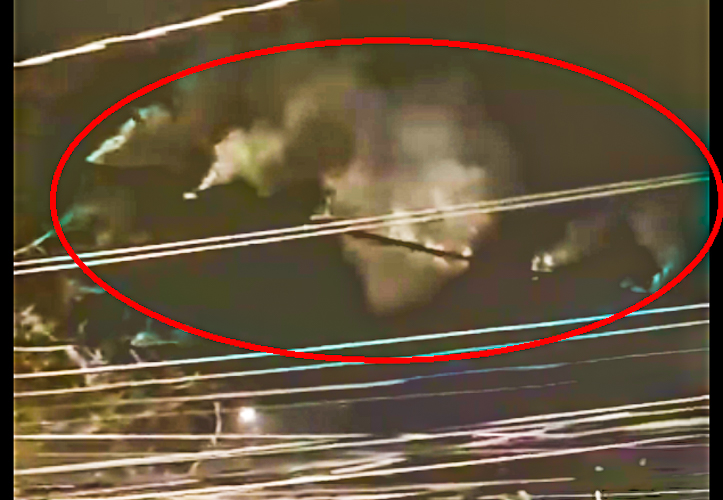 Fuego que se desprende de cable eléctrico aéreo quema a vecinos en Pudahuel