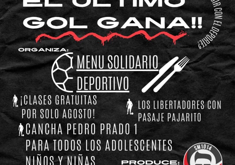 "Menú Solidario Deportivo" realiza taller de fútbol gratuito en Pudahuel Sur