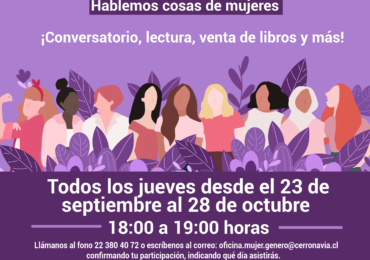 Mujeres de Cerro Navia podrán disfrutar de Café Literario al aire libre