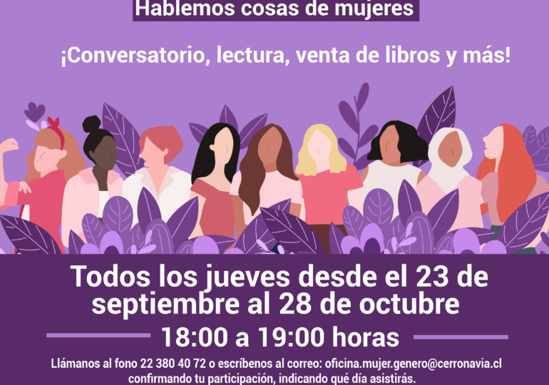 Mujeres de Cerro Navia podrán disfrutar de Café Literario al aire libre