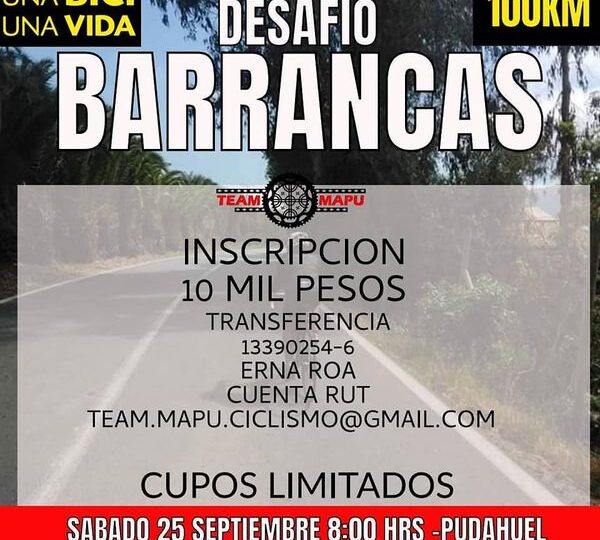 Team Mapu Pudahuel organiza "Desafío 100 km" para ciclistas este 25 de septiembre
