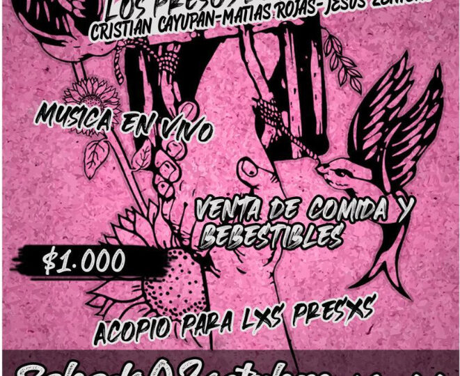 Hoy 16:00 horas: Peña Solidaria por Los Presos de la Revuelta de Pudahuel