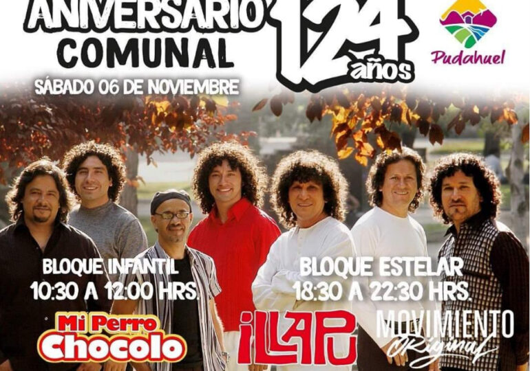 Sábado 6 de noviembre: Pudahuel celebra aniversario con gran evento musical