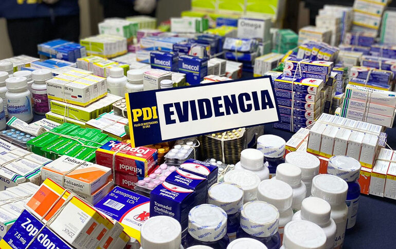Más de 30 mil dosis de medicamentos de venta ilegal en la vía pública son incautados en Pudahuel