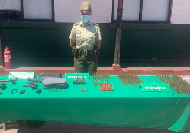 Incautan munición de guerra tras la detención de un sujeto en Pudahuel