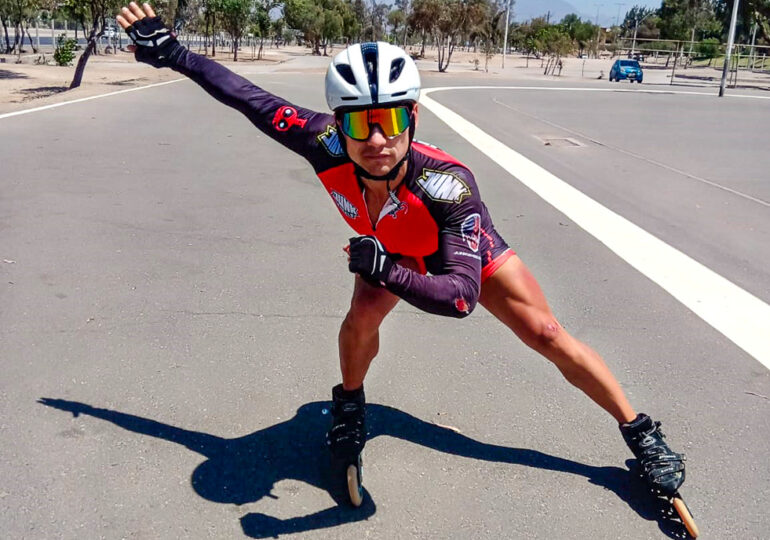 Raúl Urbina, deportista federado patín carrea por patinódromo local: “Las medidas de protección vial son mínima”